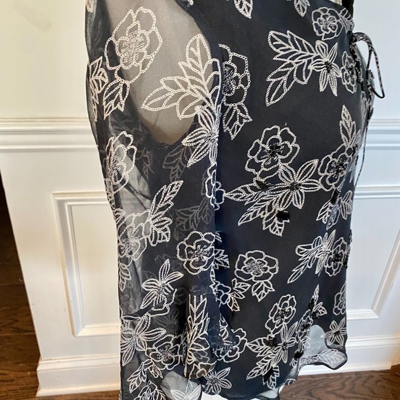 Stunning Silkland Hand Beaded Floral Blouse - Picture 4 of 7